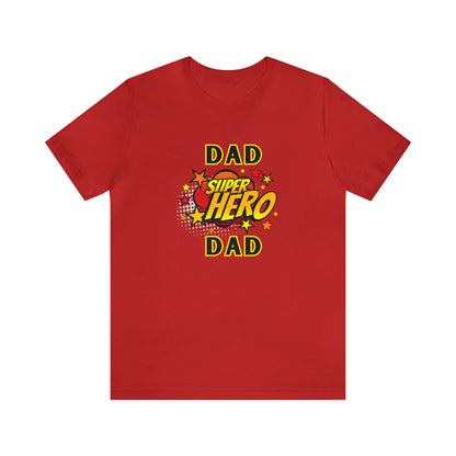 Family, Dad, Superhero, Positive- Adult, Regular Fit, Soft Cotton, T-shirt