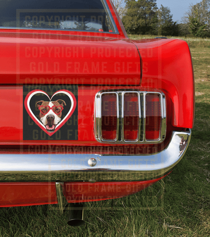 Pit Bull Dog Magnet, Car, Refrigerator Magnet, Dog Mom, Dad Gift, Pit Bull Owner Gift, Heart, Valentine's Day