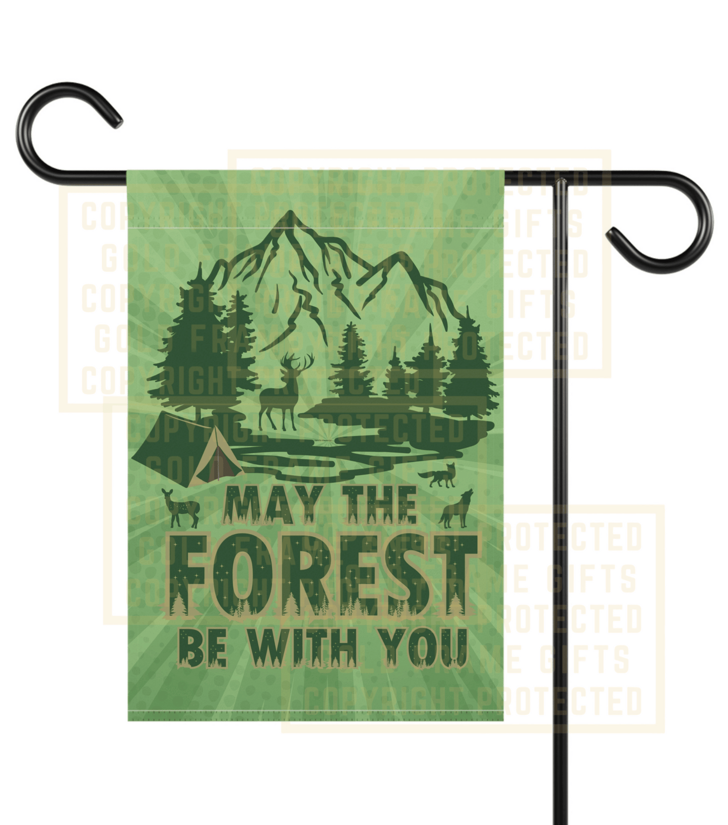 Camping Flag, May The Forest Be With You, Star Wars Type Funny Theme, Garden Sign, Yard, Banner, Art Star Wars Nature Camper Enthusiast Gift