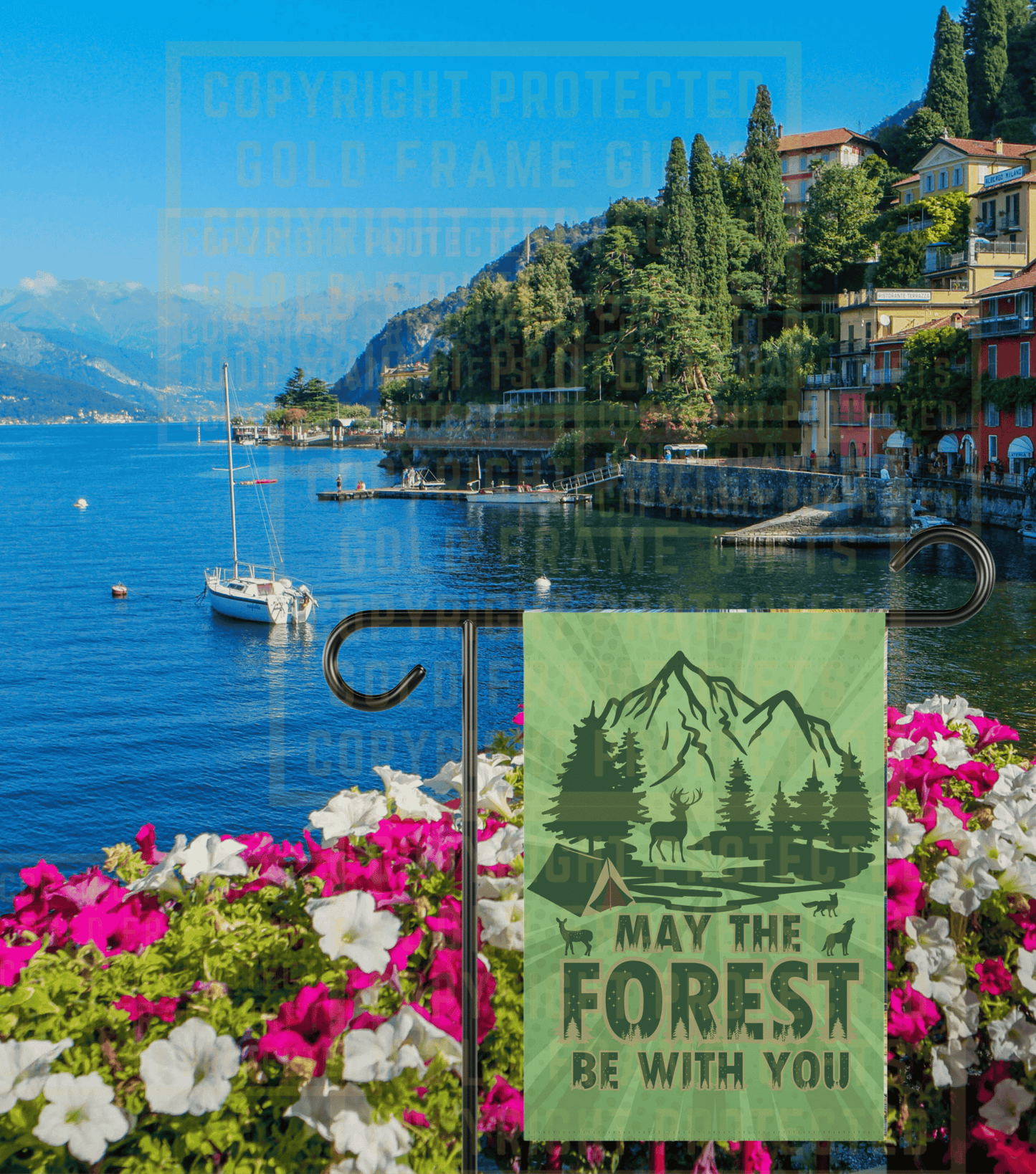 Camping Flag, May The Forest Be With You, Star Wars Type Funny Theme, Garden Sign, Yard, Banner, Art Star Wars Nature Camper Enthusiast Gift