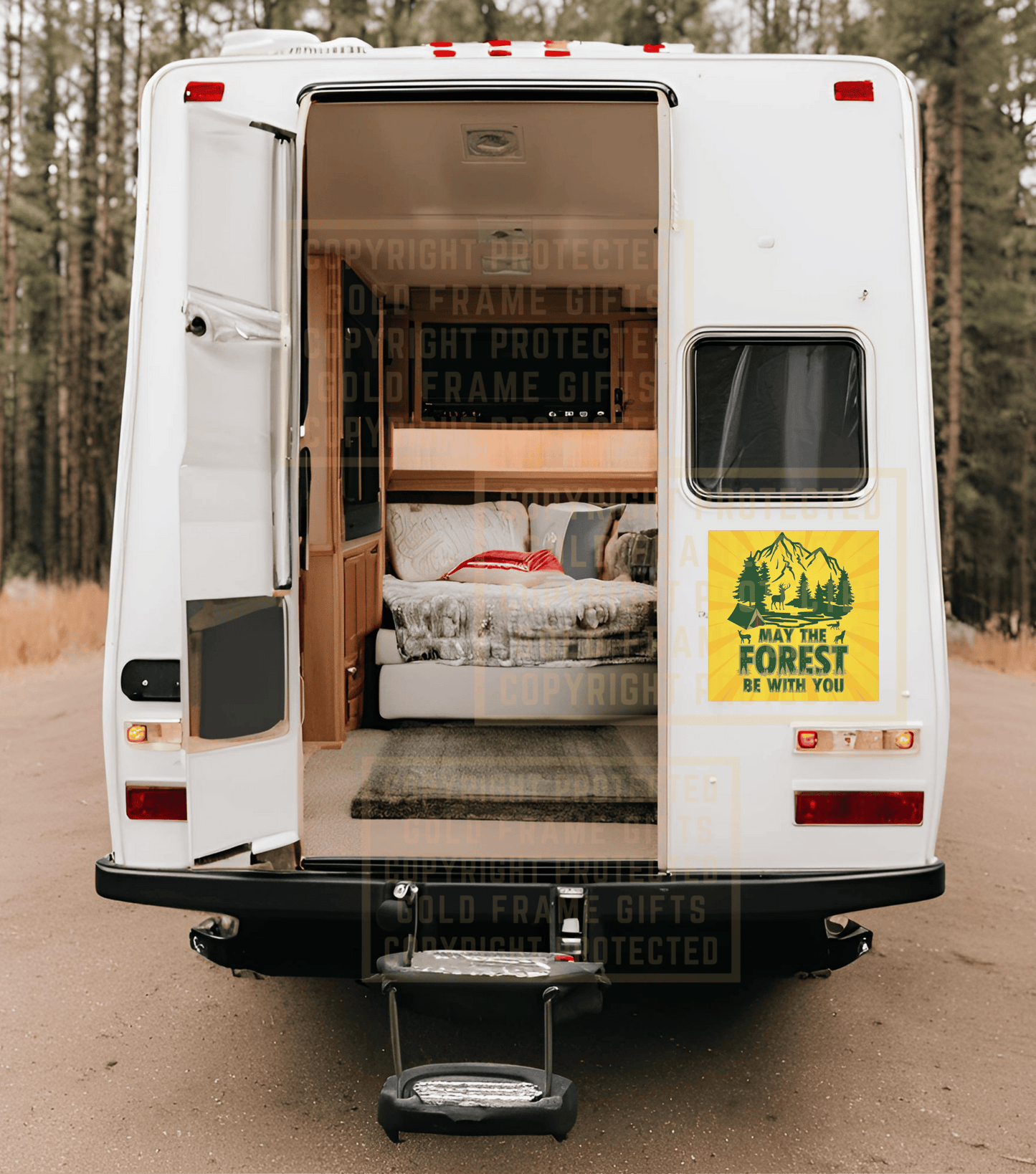 Camping Magnet, May The Forest Be With You, Star Wars Type Funny Theme, Refrigerator, Car Magnet, Star Wars Joke, Nature, Camper Enthusiast