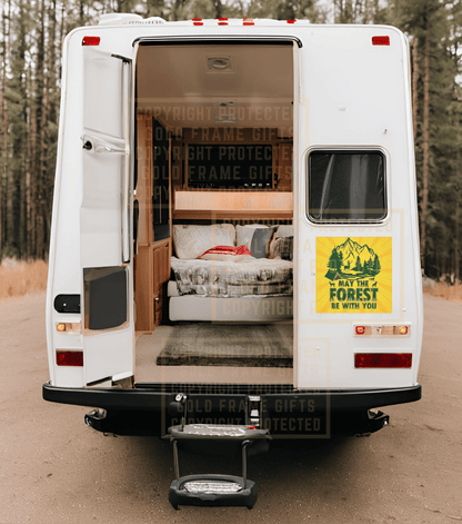 Camping Magnet, May The Forest Be With You, Star Wars Type Funny Theme, Refrigerator, Car Magnet, Star Wars Joke, Nature, Camper Enthusiast