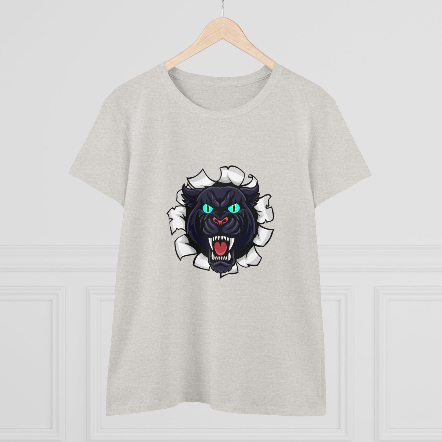 Holidays, Halloween, Animals, Felines, Sports, Football, Carolina Panthers- Adult, Semi-fitted, Smaller Size Image, T-shirt