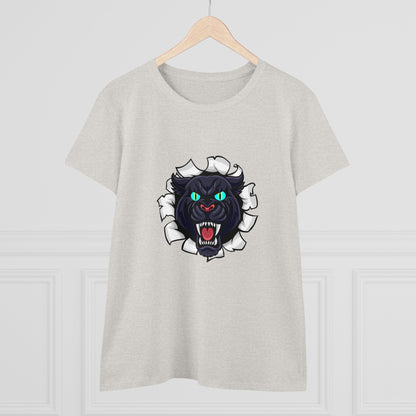 Holidays, Halloween, Animals, Felines, Sports, Football, Carolina Panthers- Adult, Semi-fitted, Smaller Size Image, T-shirt