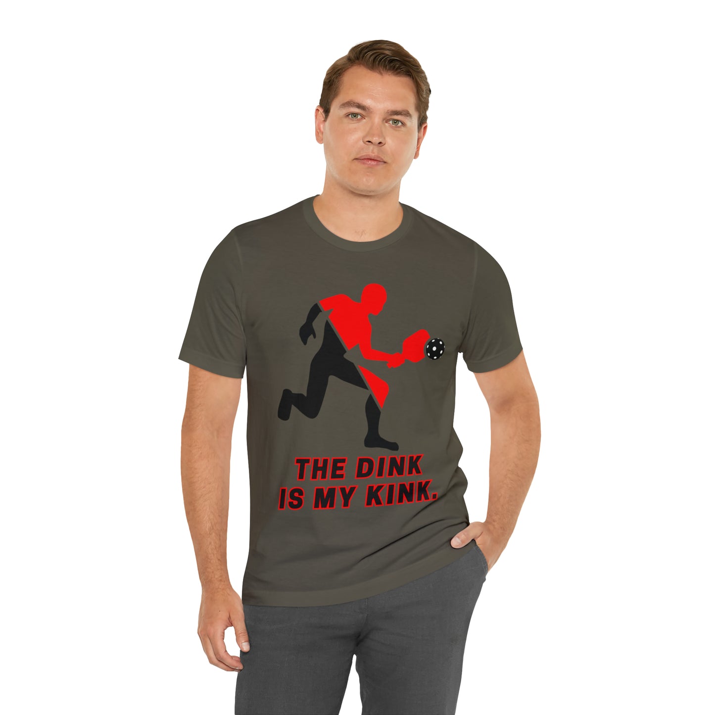 Pickleball Sports, The Dink Is My Kink- Adult, Regular Fit, Soft Cotton, Full Size Image, T-shirt