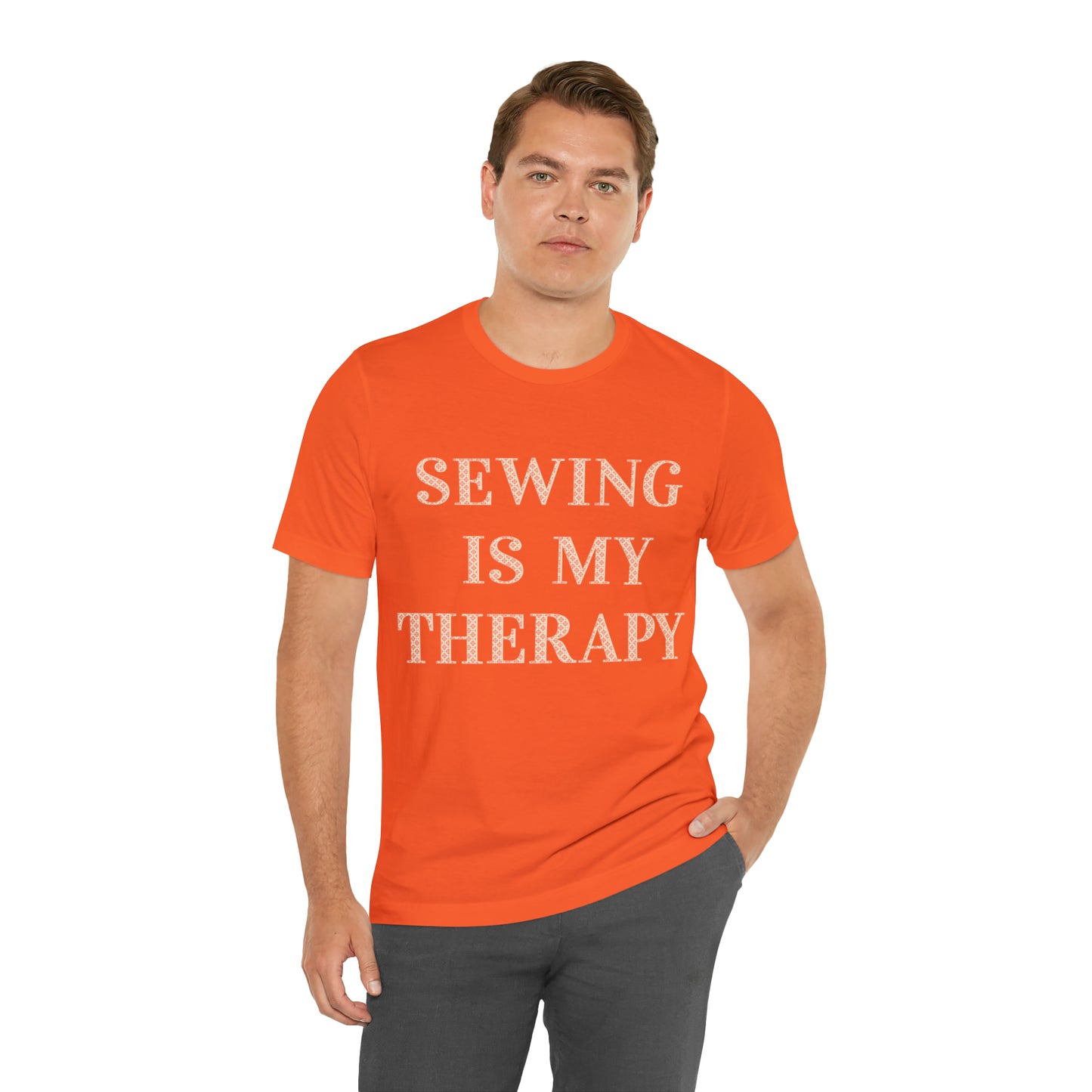 Sewing Is My Therapy- Adult, Regular Fit, Soft Cotton, T-shirt