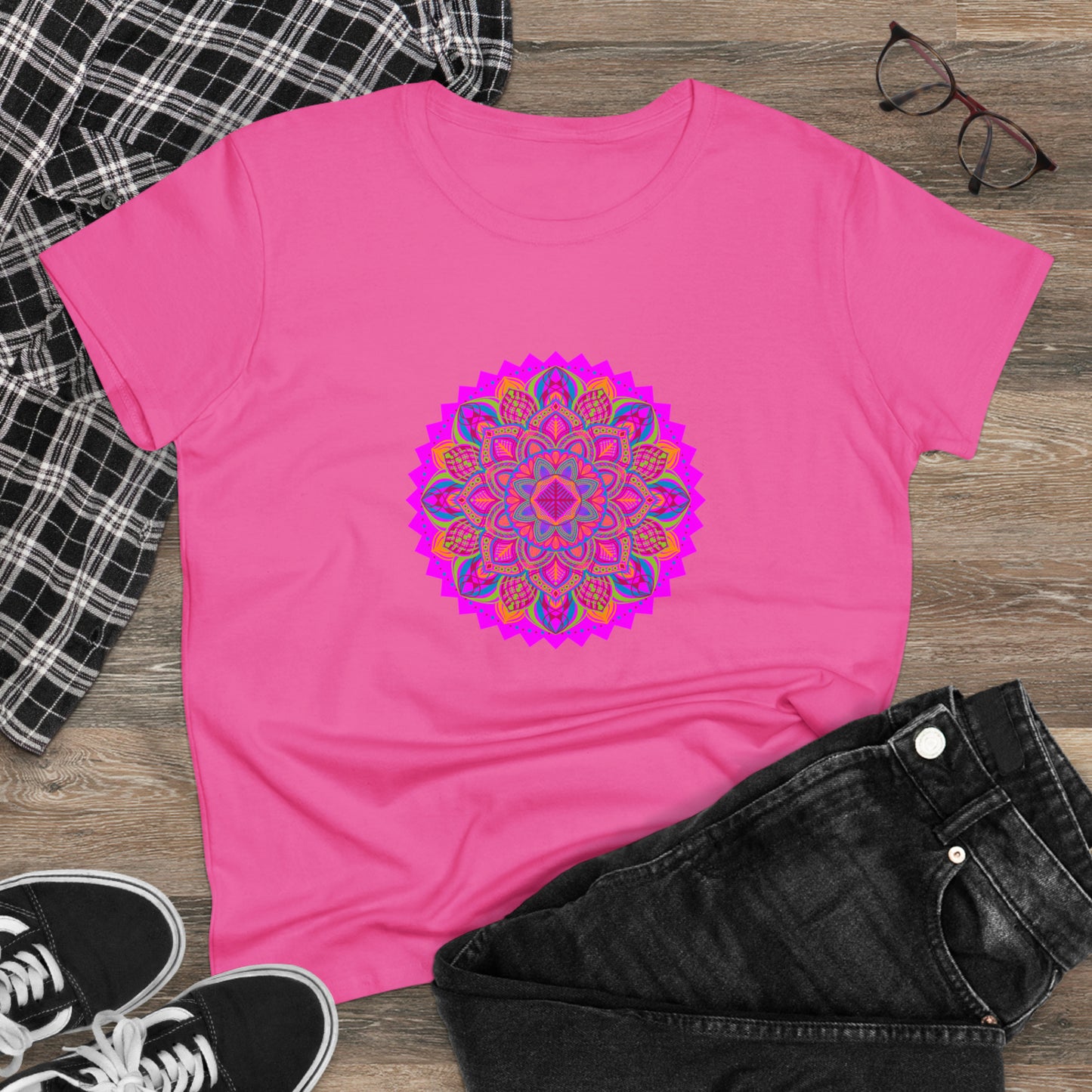Art, Colorful, Nature, Flowers- Adult, Semi-fitted, T-shirt