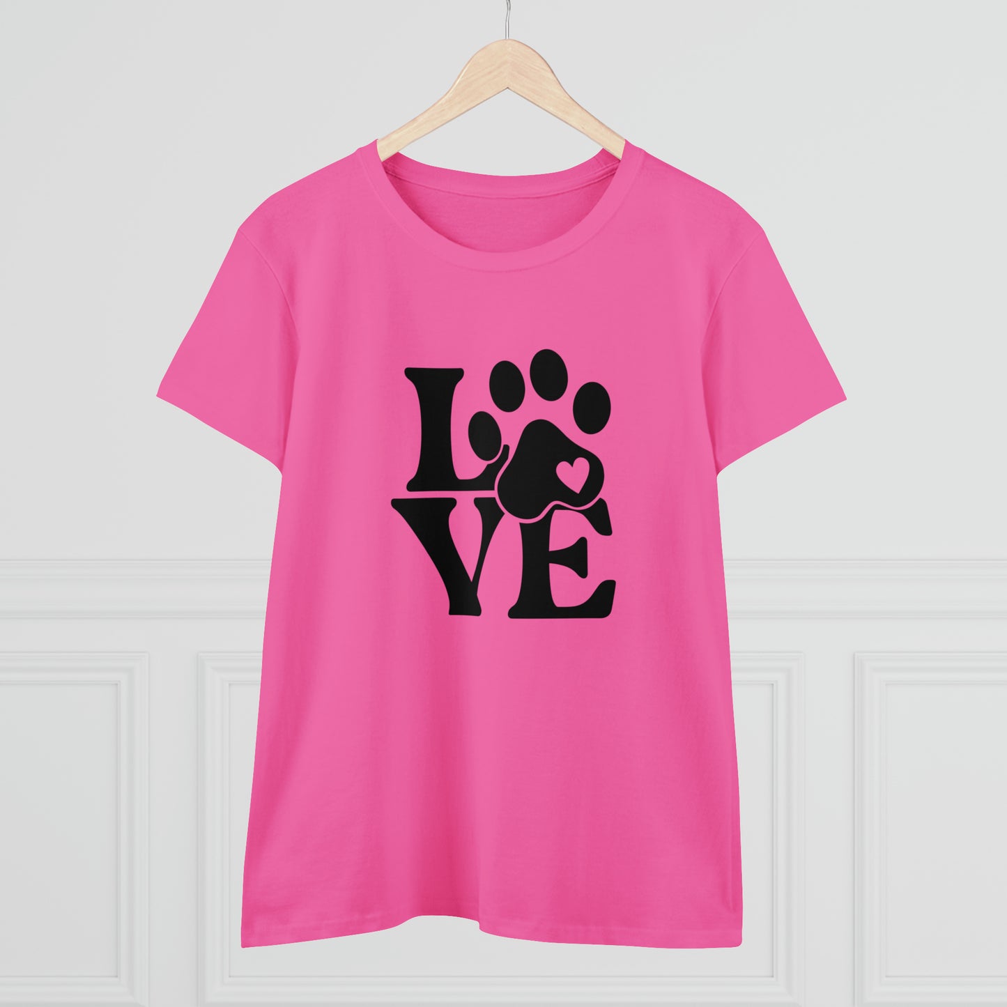 Love, Dog, Animals, Words- Adult, Semi-fitted, T-shirt