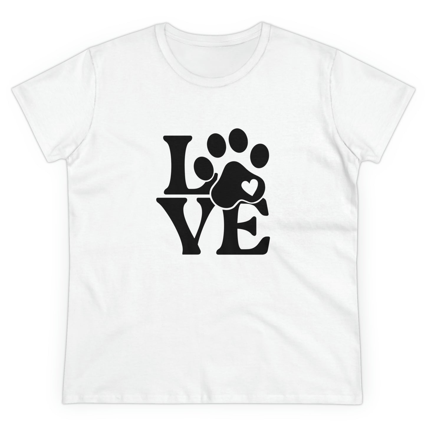 Love, Dog, Animals, Words- Adult, Semi-fitted, T-shirt