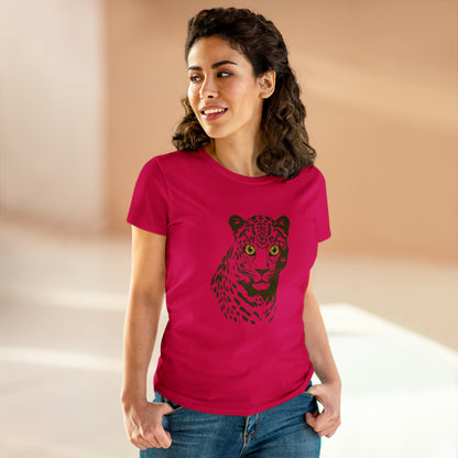Animals, Big Cats, Leopard, Cheetah, Nature- Adult, Semi-fitted T-shirt