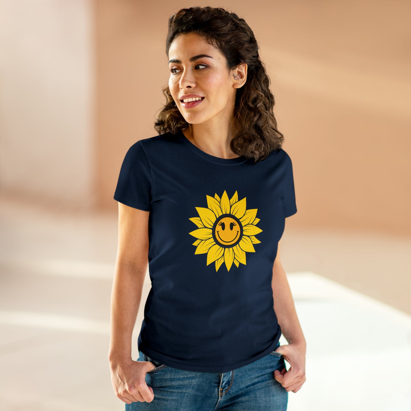 Positive, Sunflower, Nature, Gardens, Flowers, Garden- Adult, Semi-fitted, Half Caffeinated (Smaller Size Image), T-shirt