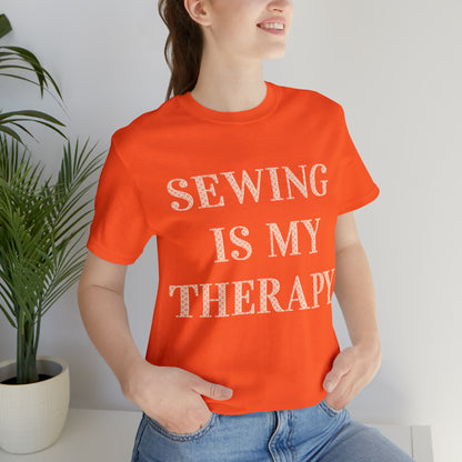 Sewing Is My Therapy- Adult, Regular Fit, Soft Cotton, T-shirt