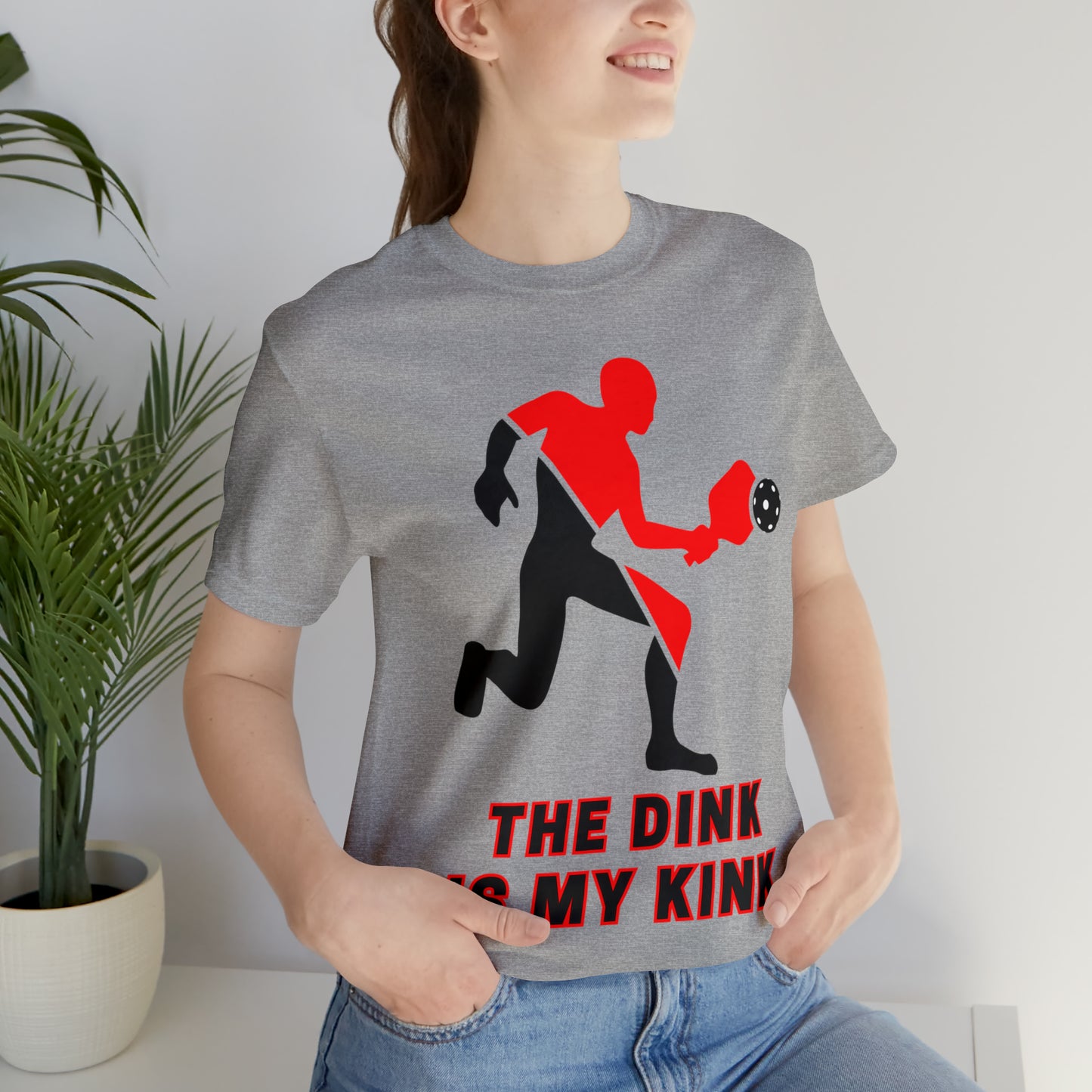 Pickleball Sports, The Dink Is My Kink- Adult, Regular Fit, Soft Cotton, Full Size Image, T-shirt