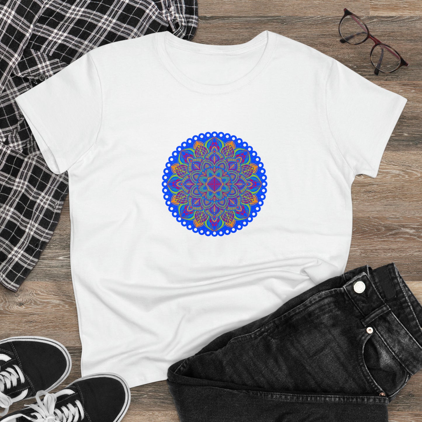 Art, Colorful, Nature, Flowers- Adult, Semi-fitted, T-shirt