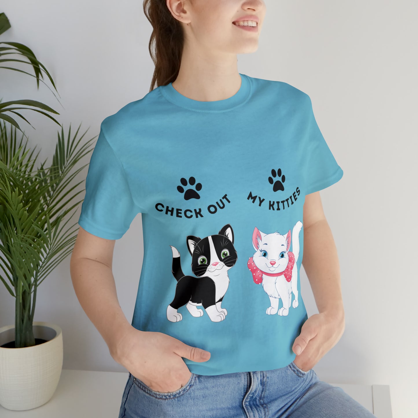 Kitty Cat T-Shirt / Check Out My Kitties Shirt / Unisex Jersey Short Sleeve Tee / Humorous Pet Clothes