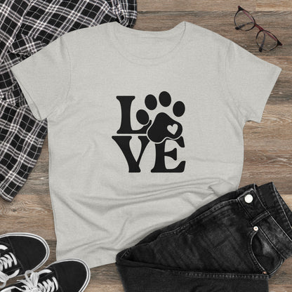 Love, Dog, Animals, Words- Adult, Semi-fitted, T-shirt