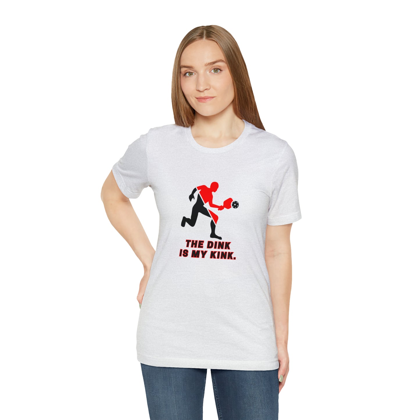 Pickleball Sports, The Dink Is My Kink- Adult, Regular Fit, Soft Cotton, Smaller Size Image, T-shirt
