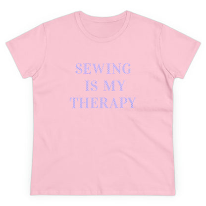 Sewing Is My Therapy- Adult, Semi-fitted T-shirt
