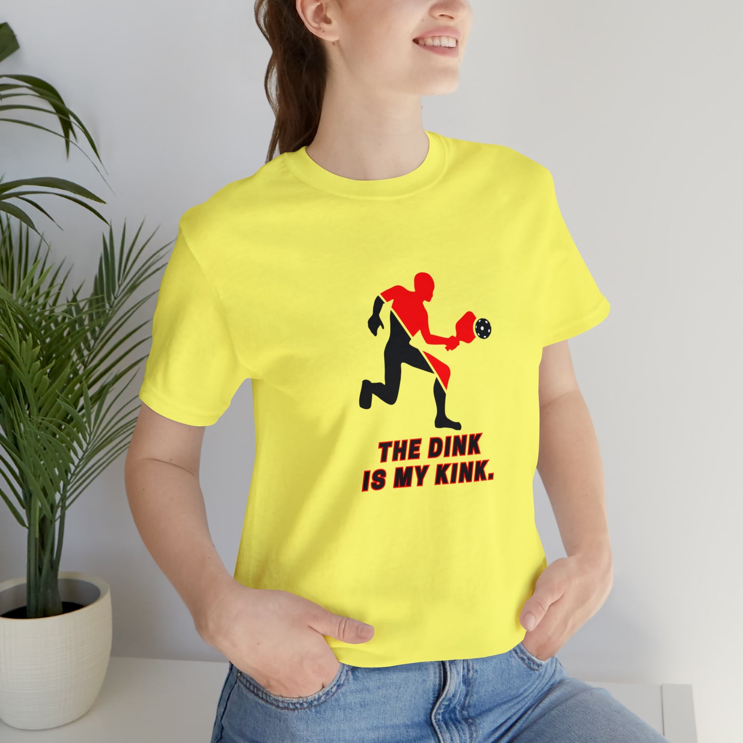 Pickleball Sports, The Dink Is My Kink- Adult, Regular Fit, Soft Cotton, Smaller Size Image, T-shirt