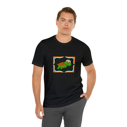 Turtle Swimming, Animals, Sports, Swimming- Adult, Regular Fit, Soft Cotton, T-shirt