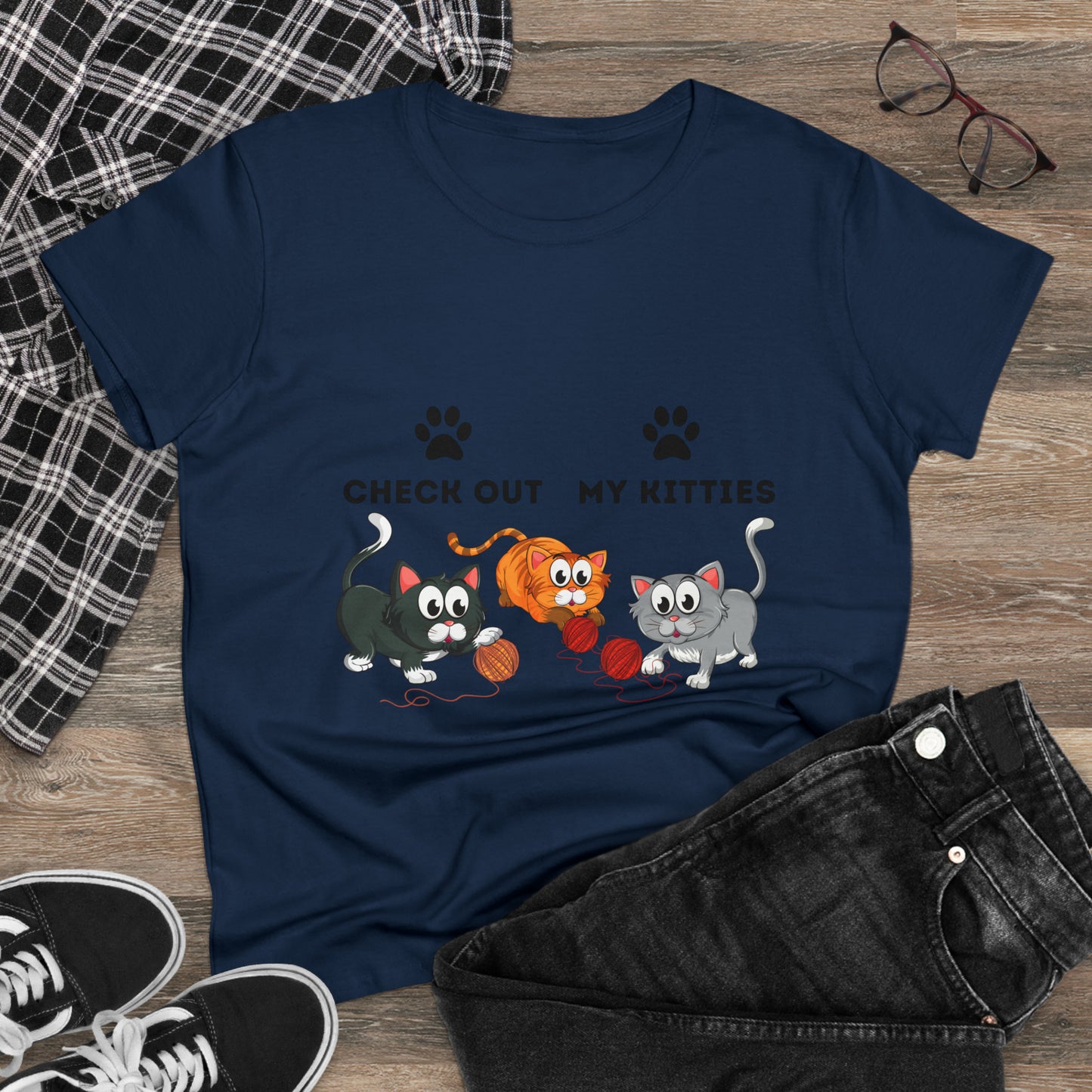 Kitty Cat T-Shirt / Check Out My Kitties Shirt / Unisex Jersey Short Sleeve Tee / Humorous Pet Clothes