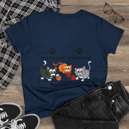 Kitty Cat T-Shirt / Check Out My Kitties Shirt / Unisex Jersey Short Sleeve Tee / Humorous Pet Clothes