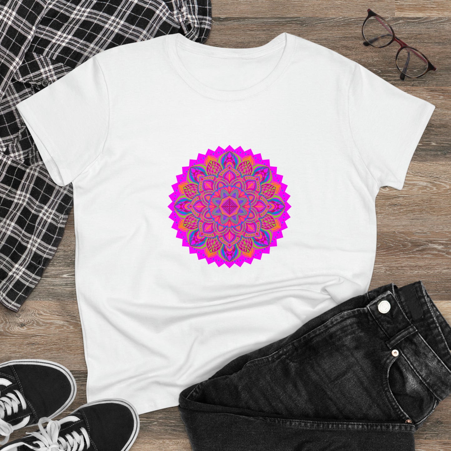 Art, Colorful, Nature, Flowers- Adult, Semi-fitted, T-shirt
