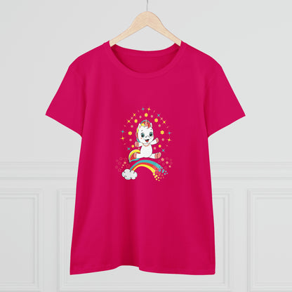 Fantasy, Unicorn, Positive, Things, Rainbow- Adult, Semi-fitted T-shirt