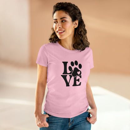 Love, Dog, Animals, Words- Adult, Semi-fitted, T-shirt
