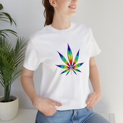 Art, Plant, Colorful Leaf, Nature- Adult- Adult, Regular Fit, Soft Cotton, Smaller Size Image, T-shirt