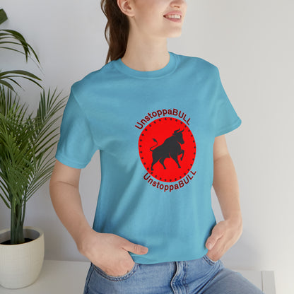 Animals, Bull, Symbol, Unstoppable, UnstoppaBULL- Adult- Adult, Regular Fit, Soft Cotton, Full Size Image, T-shirt