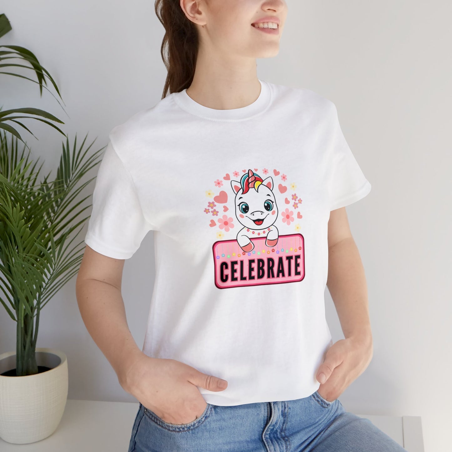 Fantasy, Unicorn, Celebrate, Positive, Event, Birthday- Adult, Regular Fit, Soft Cotton, T-shirt