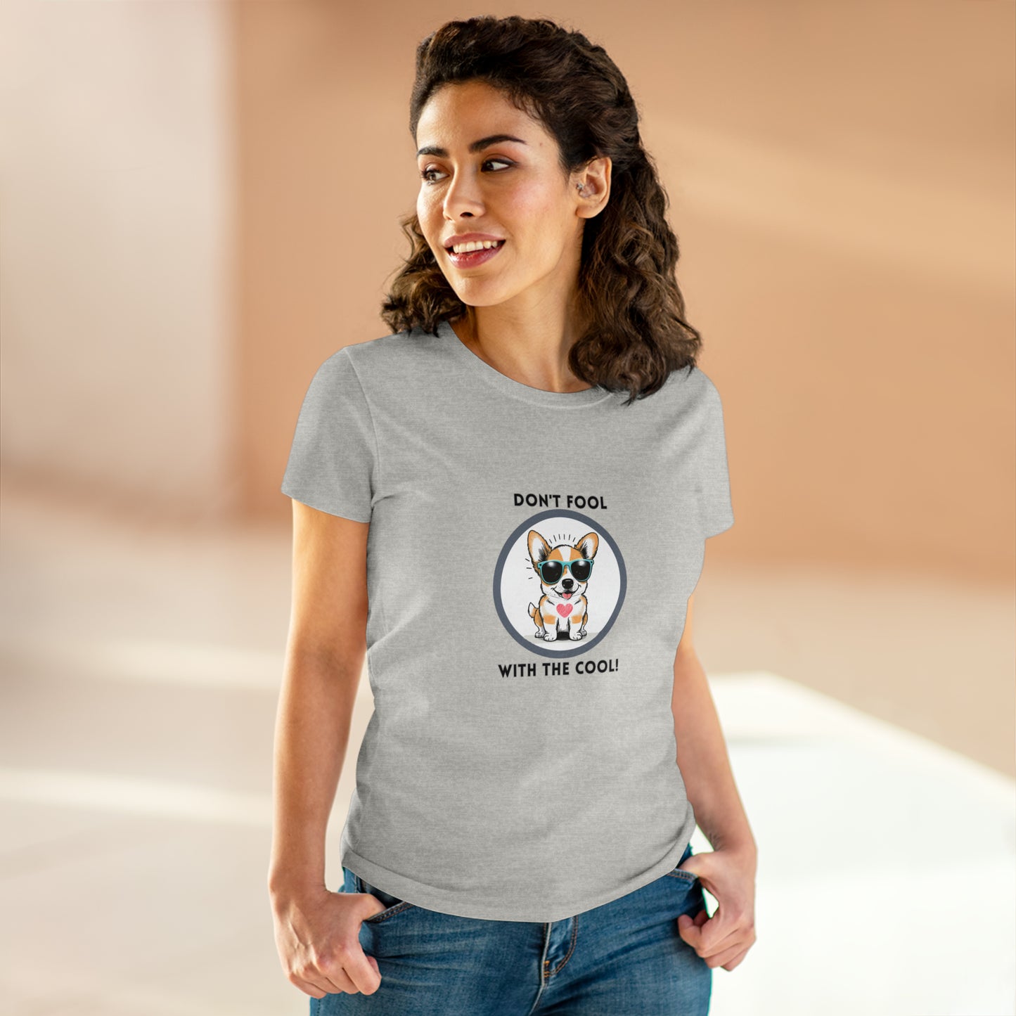 Dog, Don't Fool With The Cool Animal- Adult, Semi-fitted, T-shirt