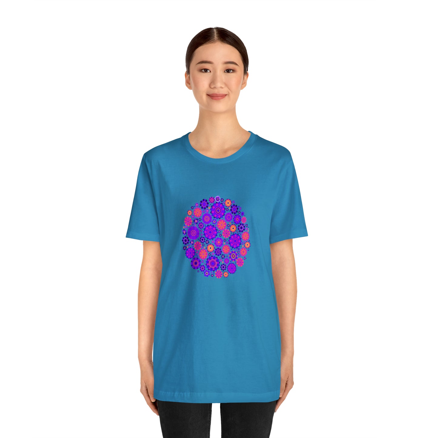 Colorful, Nature, Flowers- Adult, Regular Fit, Soft Cotton,  T-shirt