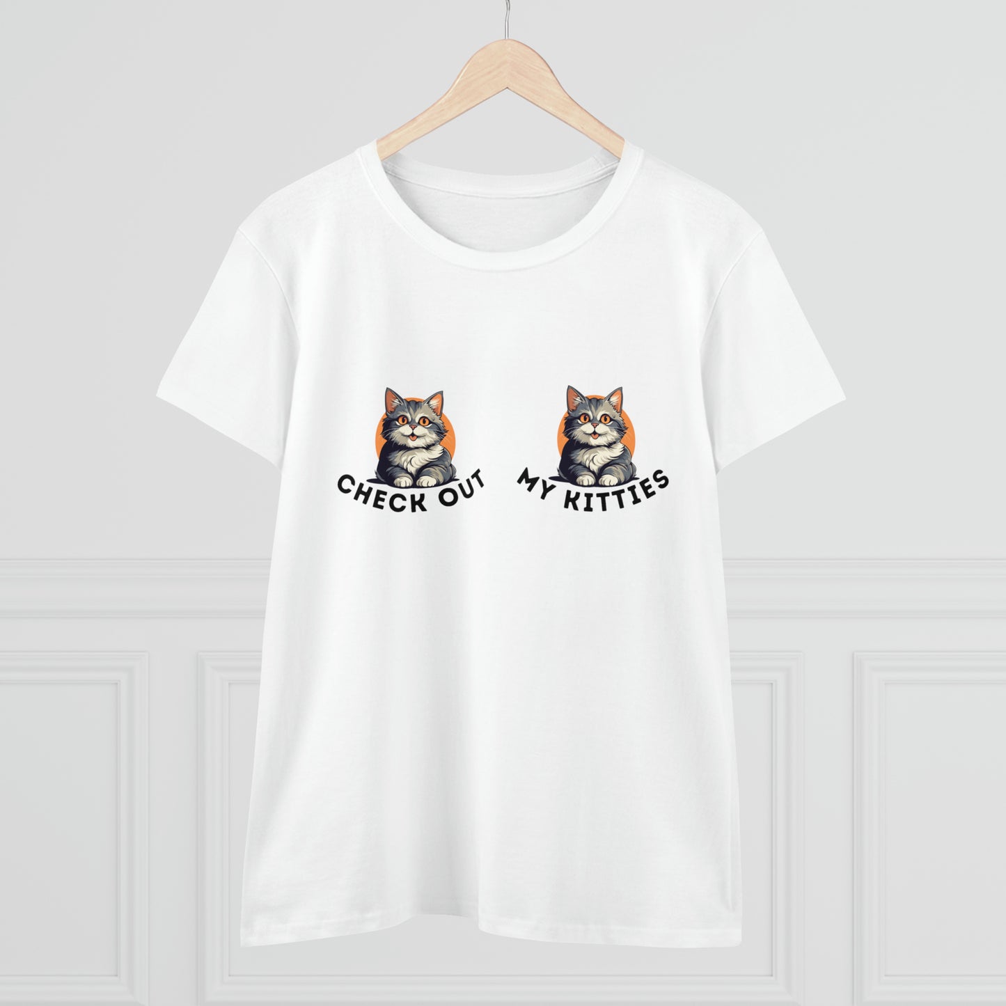 Kitty Cat T-Shirt / Check Out My Kitties Semi-Fitted Shirt / Unisex Jersey Short Sleeve Tee / Humorous Pet Clothes