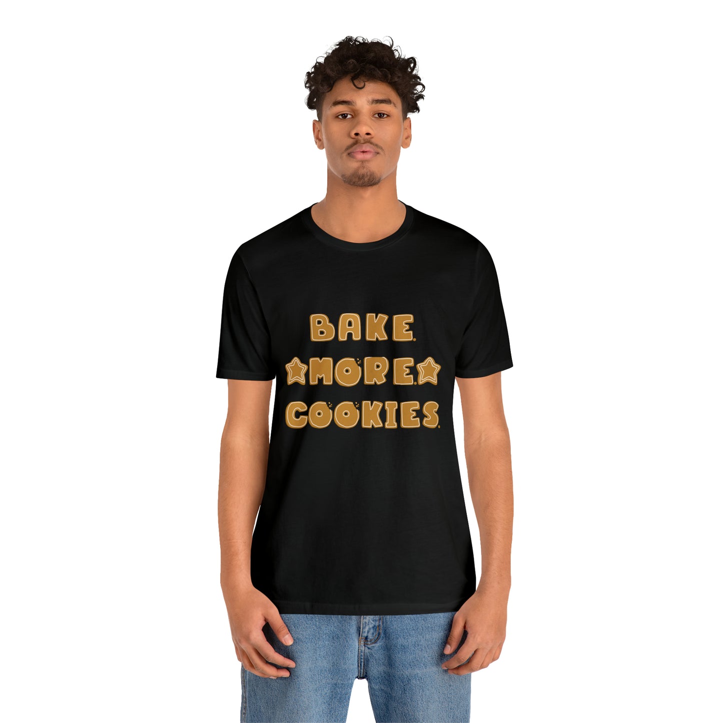 Hobby, Interests, Baking, Bake More Cookies Star, Things, Food- Adult, Full Size Image, Soft Cotton, Regular Fit Shirt
