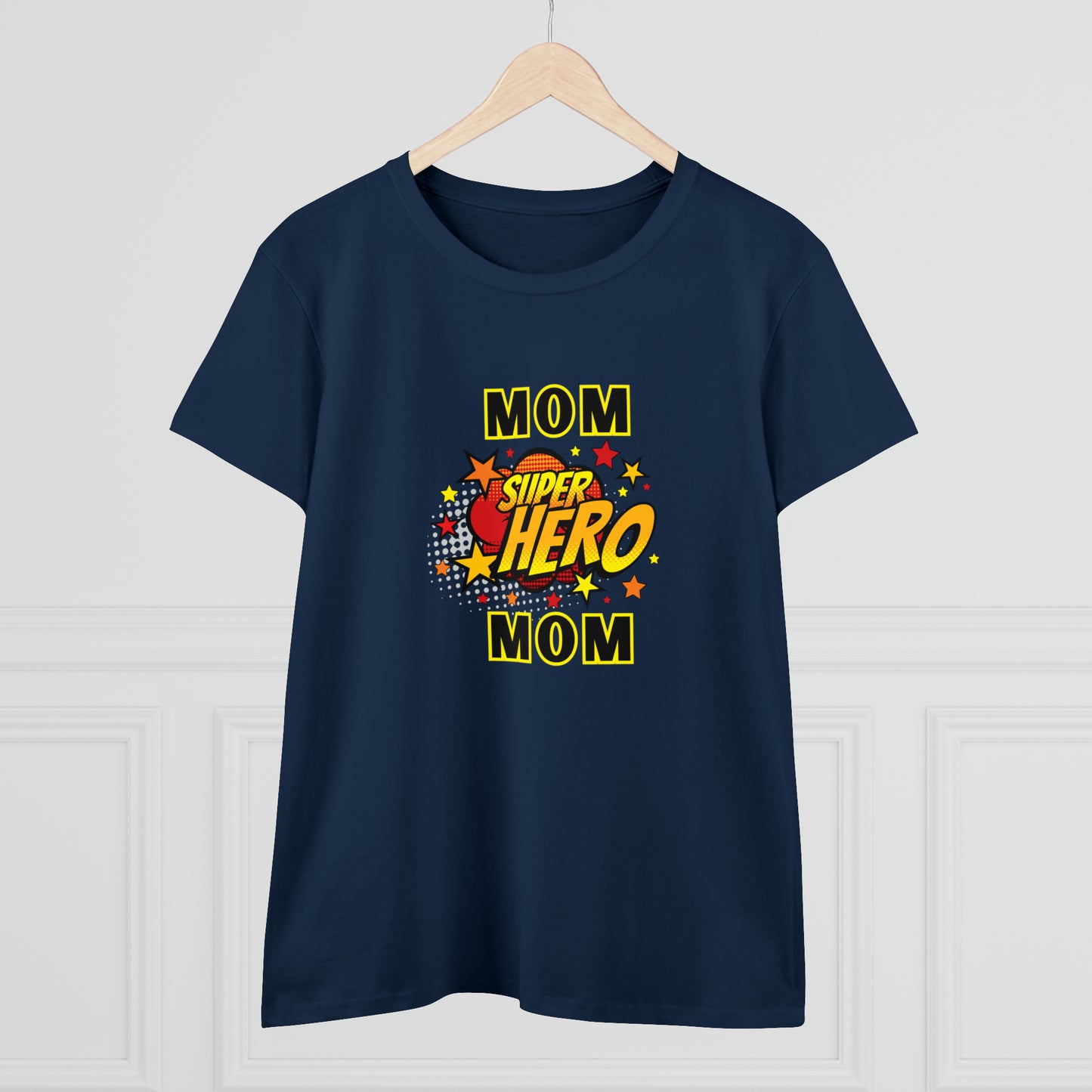 Family, Mom, Superhero, Positive- Adult, Semi-fitted, T-shirt