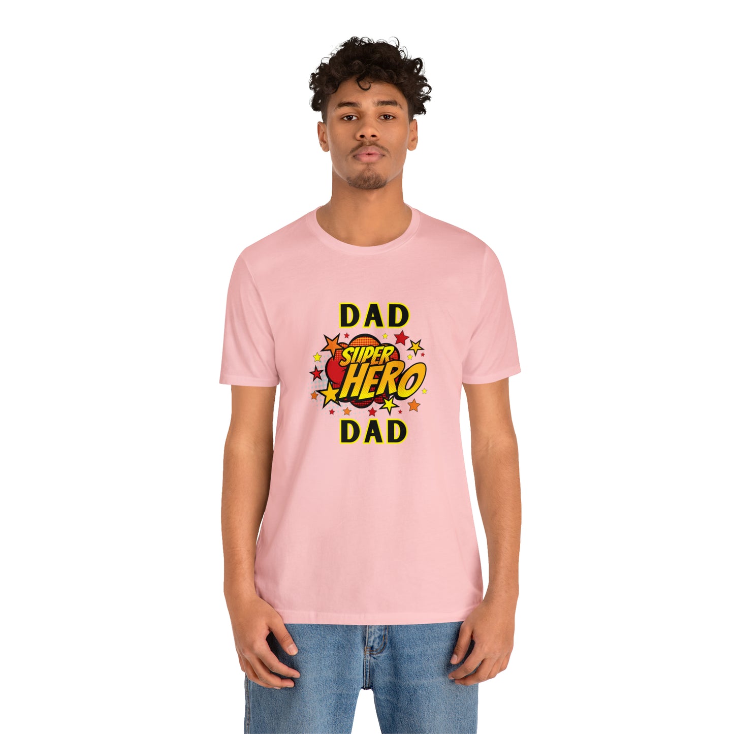 Family, Dad, Superhero, Positive- Adult, Regular Fit, Soft Cotton, T-shirt