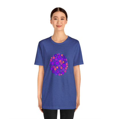 Colorful, Nature, Flowers- Adult, Regular Fit, Soft Cotton,  T-shirt