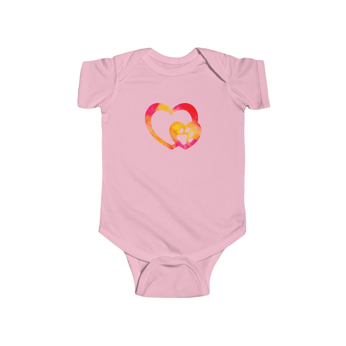 Art, Colorful, Love, Dog Paw- Baby, Infant, Toddler, Soft Cotton, Onesie