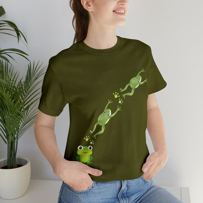 Frog Crossing- Adult, Regular Fit, Soft Cotton, T-shirt