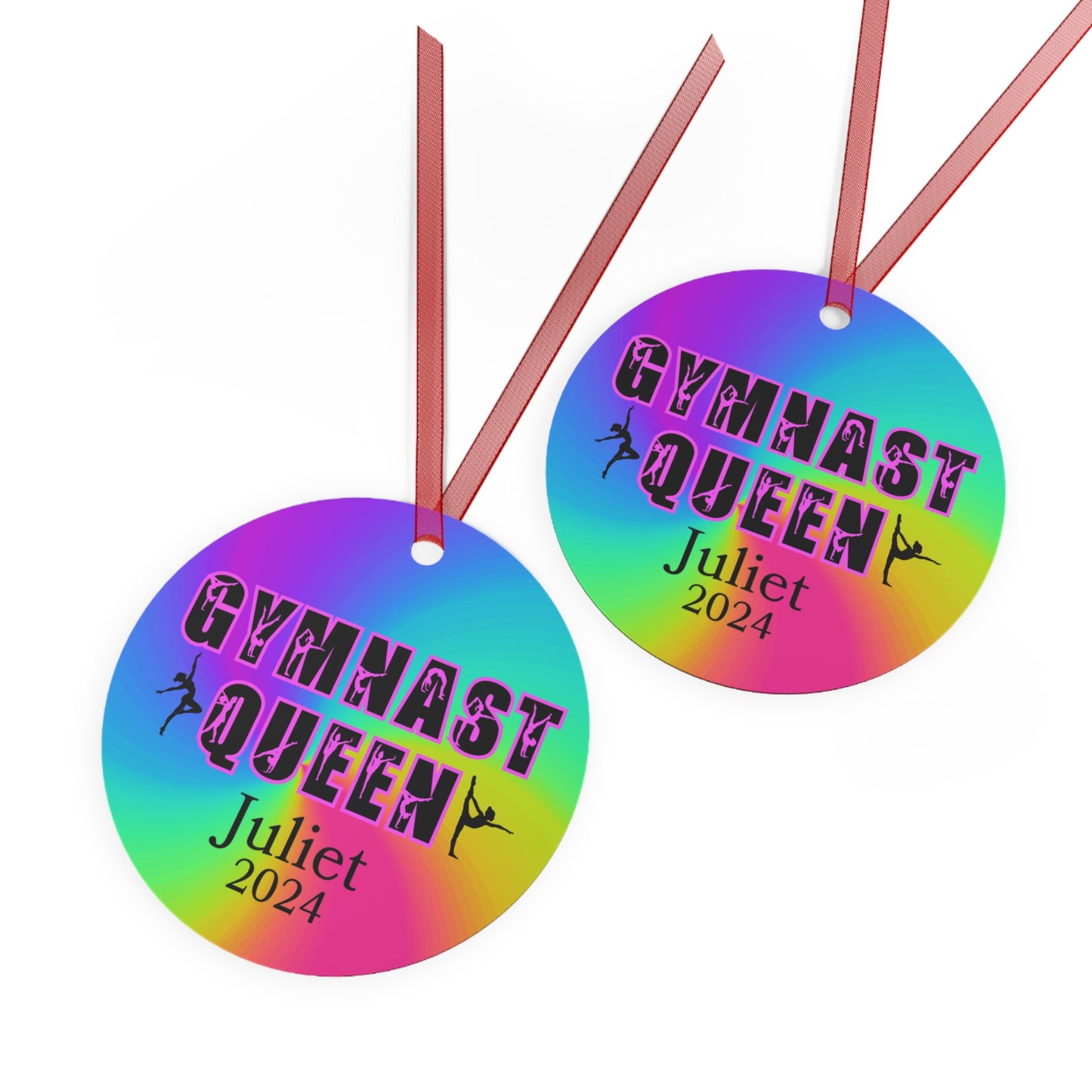 Gymnast Queen Ornament, Gymnast Metal Ornament Gymnastics Gift, Gift For Gymnast Mom Dad, Christmas Birthday Gift For Gymnast Dancer Ballet