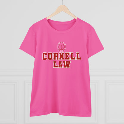 Cornell Law T-Shirt, Attorney, Lawyer, Law School, University, Bar Exam,Cornell University Law School- Adult, Semi-fitted, Smaller Size Image, T-shirt