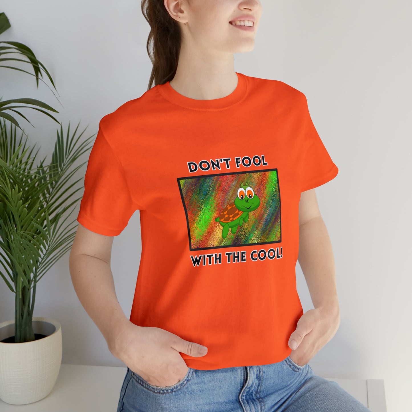 Turtle, Don't Fool With The Cool- Adult, Regular Fit, Soft Cotton, T-shirt