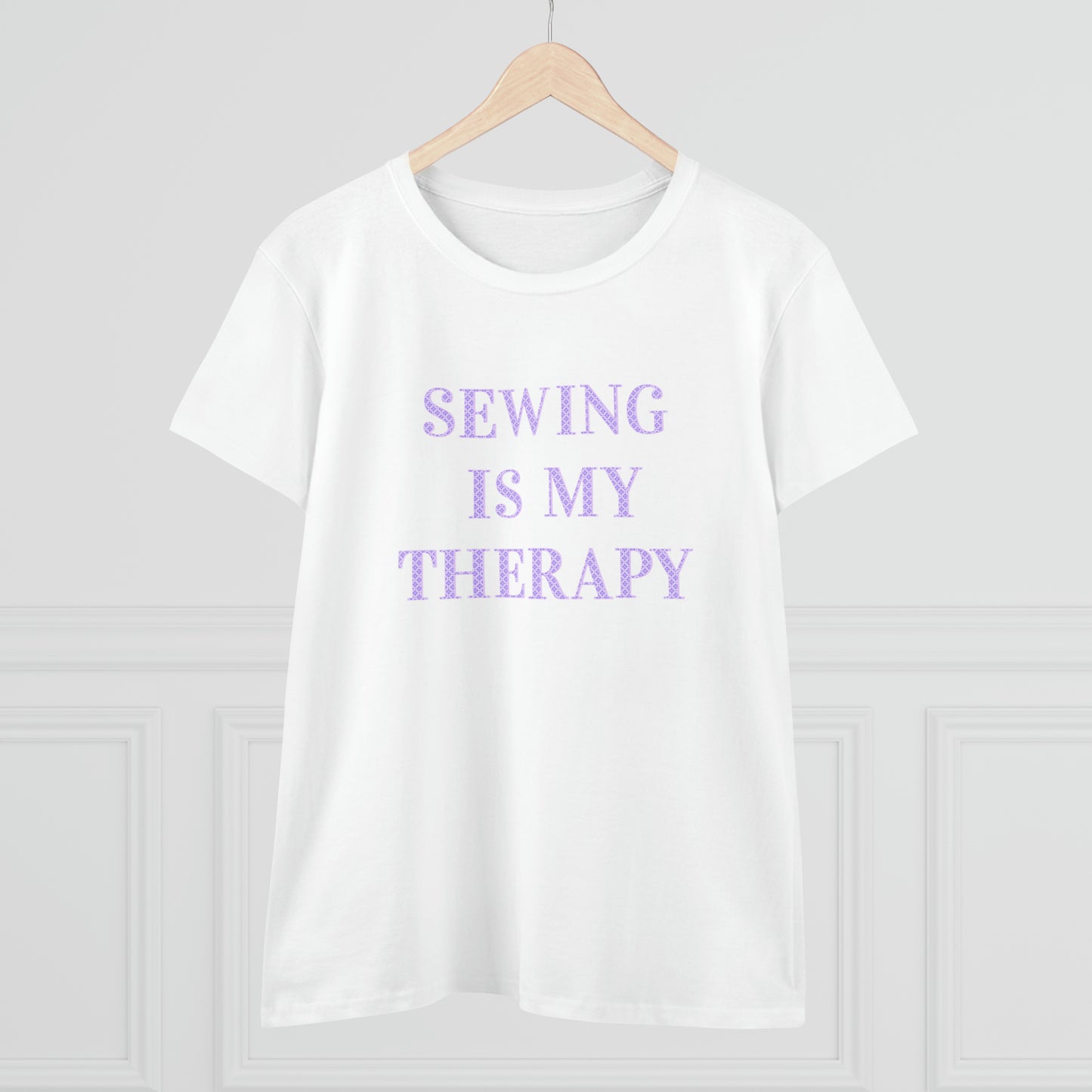 Sewing Is My Therapy- Adult, Semi-fitted T-shirt