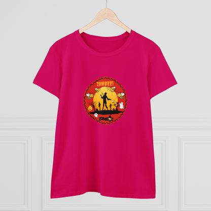 Animals, Bugs, Bee, ZOMBEE, Funny, Holiday, Halloween- Adult, Semi-fitted, Smaller Size Image, T-shirt