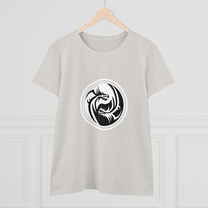 Symbol, Ying Yang, Dragon- Adult, Semi-fitted, Smaller Size Image, T-shirt