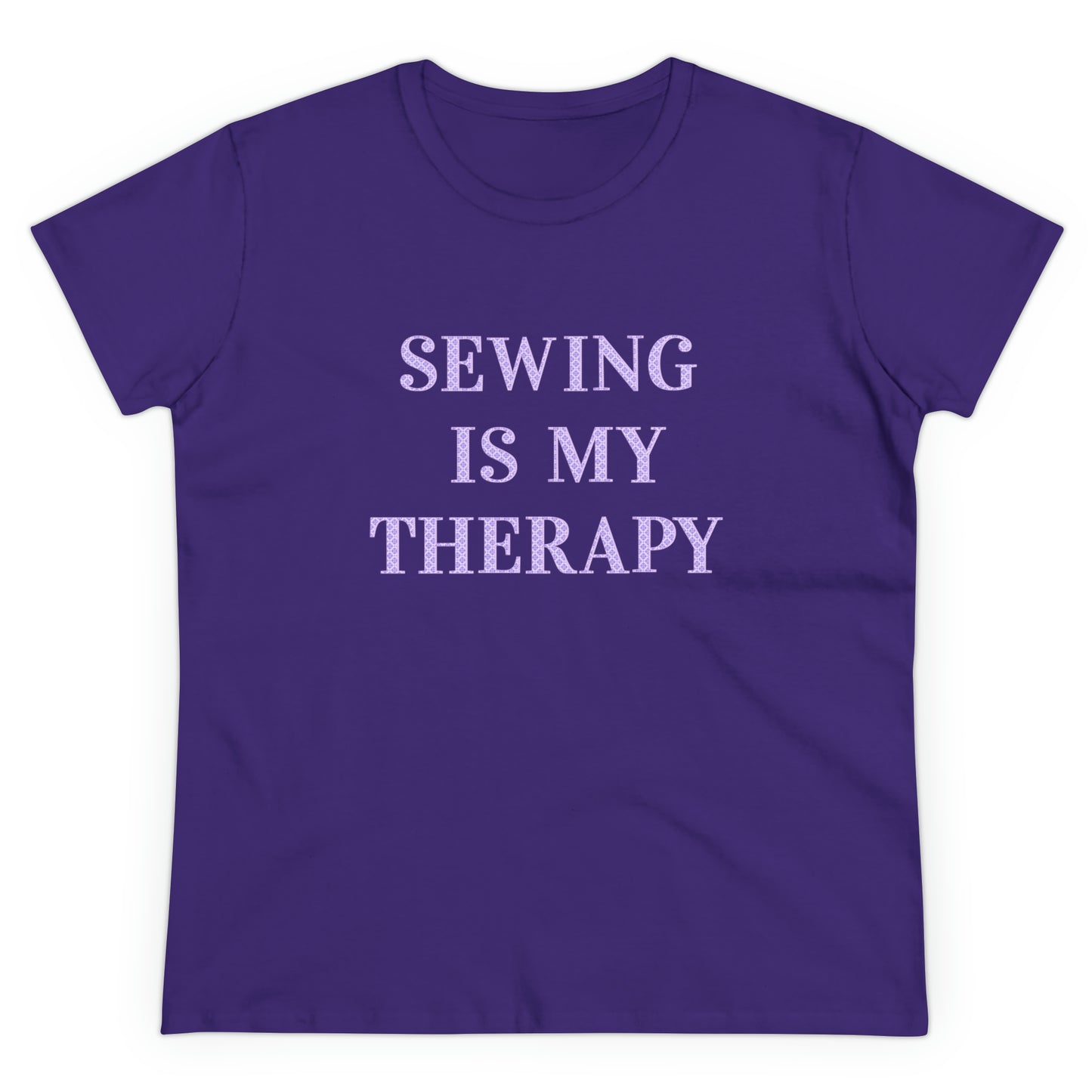 Sewing Is My Therapy- Adult, Semi-fitted T-shirt
