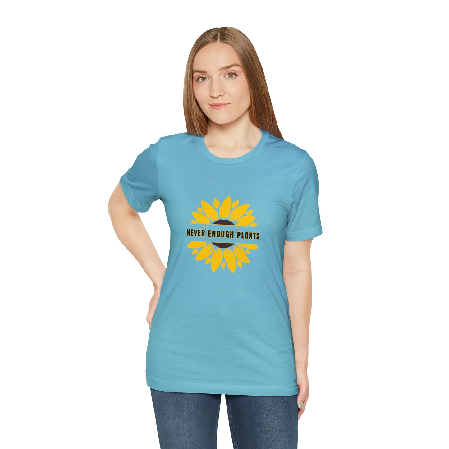 Nature, Plants, Flowers, Garden, Never Enough Plants, Sunflowers- Adult, Regular Fit, Soft Cotton, T-shirt