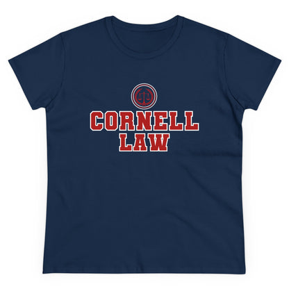 Cornell Law T-Shirt, Attorney, Lawyer, Law School, University, Bar Exam,Cornell University Law School- Adult, Semi-fitted, Smaller Size Image, T-shirt